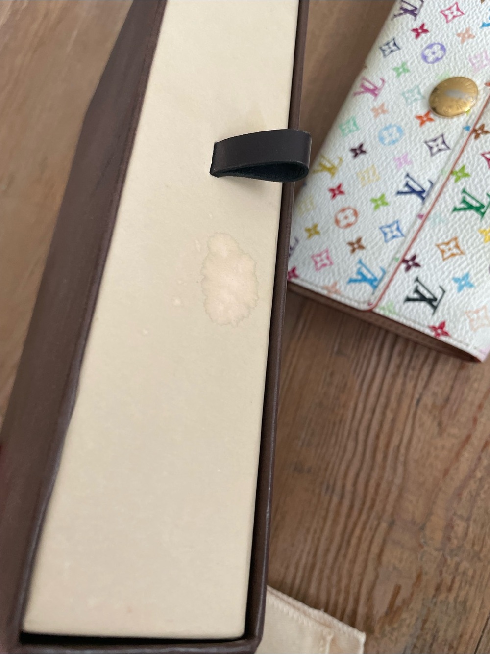 Louis Vuitton Sarah Wallet Murakami White Multicolor Monogram Authentic - Picture 17 of 17